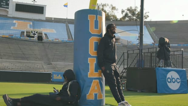 Shedeur Sanders and Travis Hunter at the Rose Bowl on Oct 27, 2023